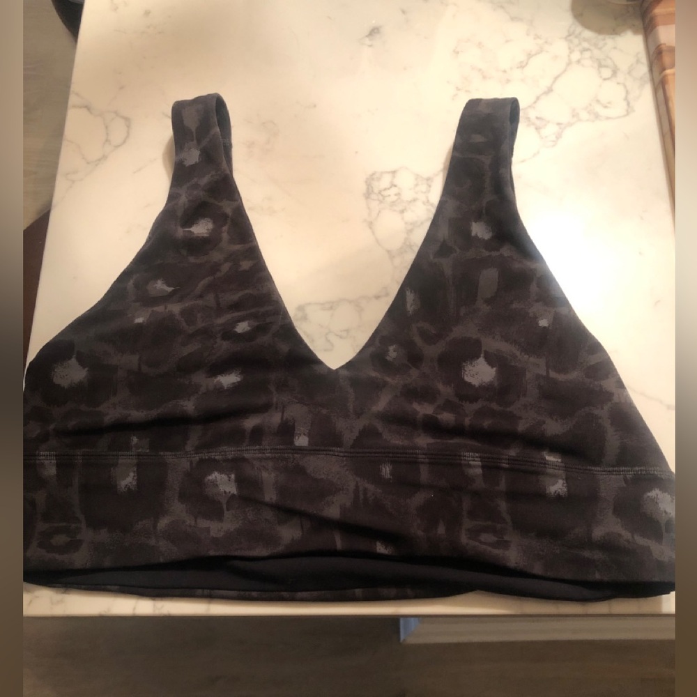 lululemon athletica Black Leopard Print Bra
